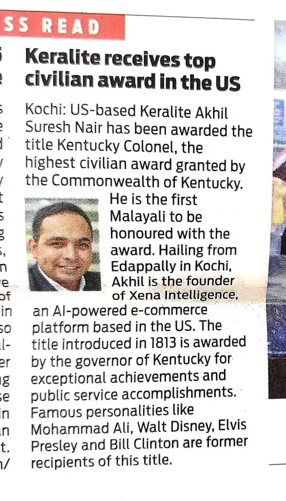 Image from the article: From Kochi to Kentucky, my immigrant story.